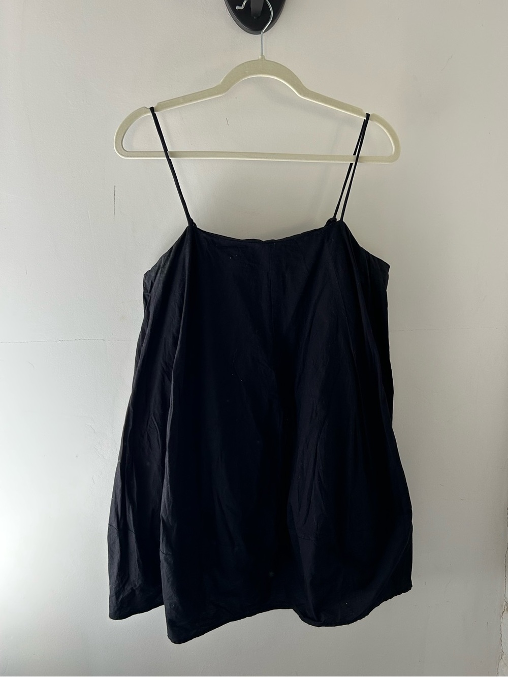 Women’s Free People Black Spaghetti Strap Bubble Mini Dress - Classic Essential